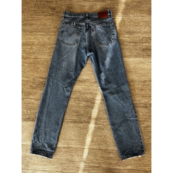 Levi’s Premium 501 Distressed Jeans Women’s W25 L30 Button Fly 100% Cotton - Picture 6 of 15